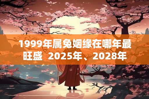 1999年属兔姻缘在哪年最旺盛  2025年、2028年