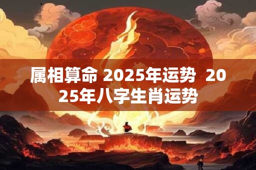 属相算命 2025年运势  2025年八字生肖运势
