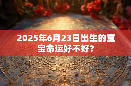 2025年6月23日出生的宝宝命运好不好？