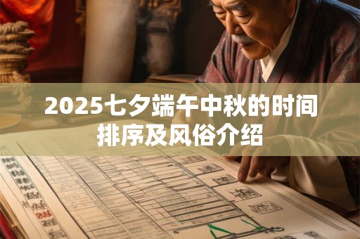 2025七夕端午中秋的时间排序及风俗介绍