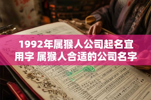 1992年属猴人公司起名宜用字 属猴人合适的公司名字