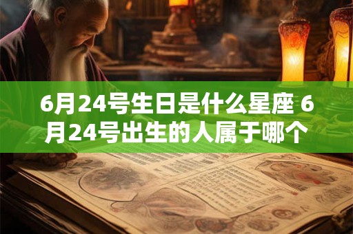 6月24号生日是什么星座 6月24号出生的人属于哪个星座