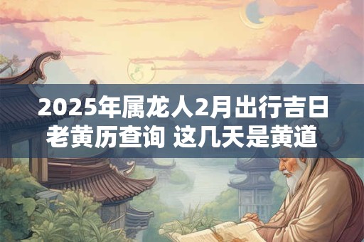 2025年属龙人2月出行吉日老黄历查询 这几天是黄道吉日