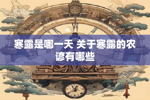 寒露是哪一天 关于寒露的农谚有哪些