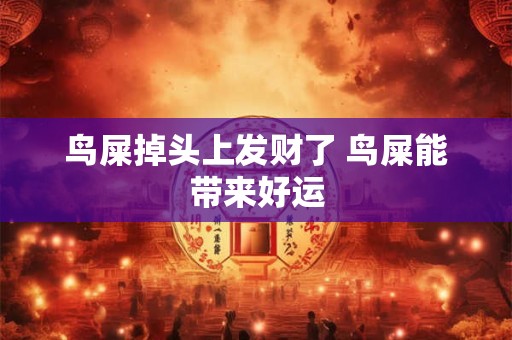 鸟屎掉头上发财了 鸟屎能带来好运