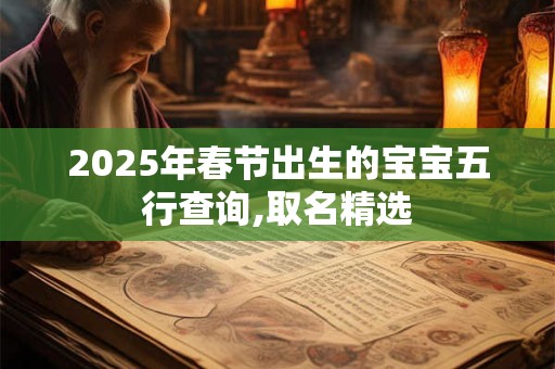 2025年春节出生的宝宝五行查询,取名精选