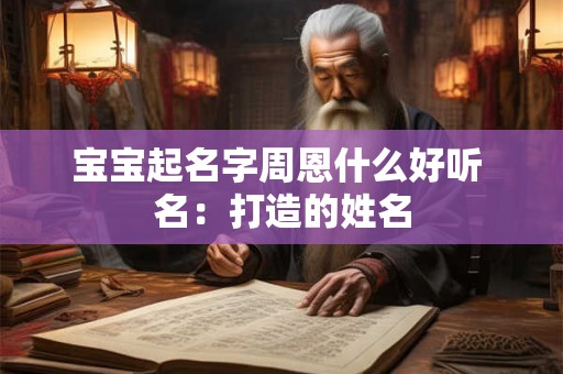 宝宝起名字周恩什么好听 名：打造的姓名