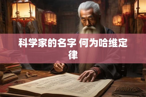 科学家的名字 何为哈维定律
