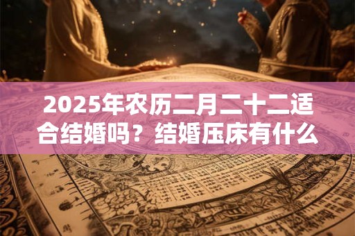 2025年农历二月二十二适合结婚吗？结婚压床有什么讲究？