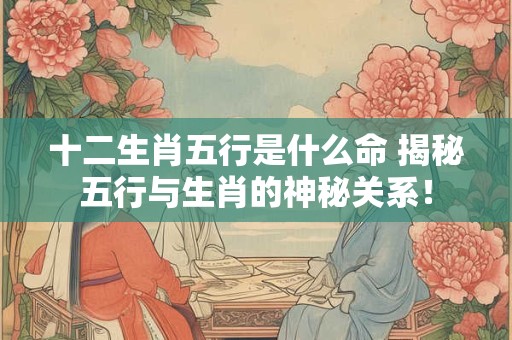 十二生肖五行是什么命 揭秘五行与生肖的神秘关系！