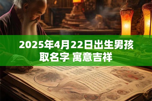 2025年4月22日出生男孩取名字 寓意吉祥