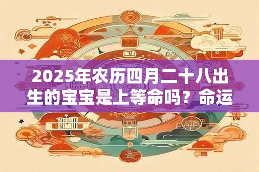 2026年农历四月二十八出生的宝宝是上等命吗？命运如何？