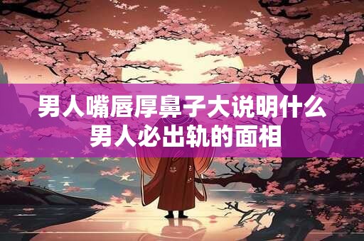 男人嘴唇厚鼻子大说明什么 男人必出轨的面相