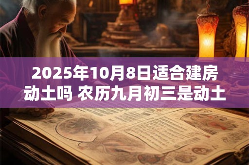 2025年10月8日适合建房动土吗 农历九月初三是动土吉日吗