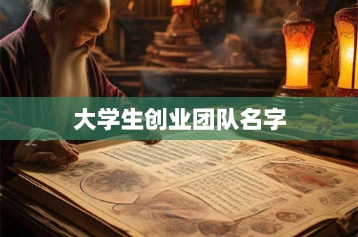 大学生创业团队名字
