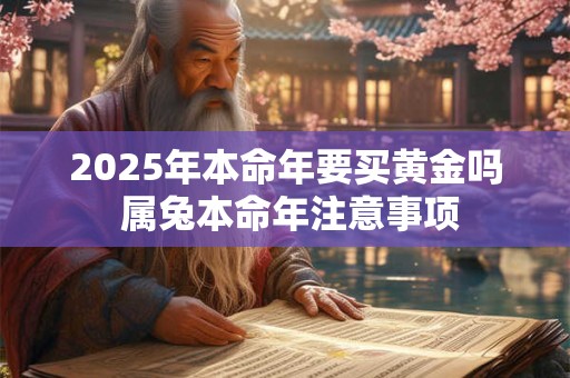 2025年本命年要买黄金吗 属兔本命年注意事项 2025年本命年要买黄金吗 属兔本命年注意事项