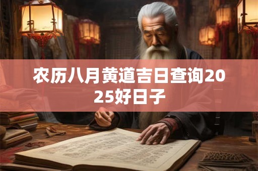 农历八月黄道吉日查询2025好日子