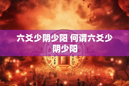 六爻少阴少阳 何谓六爻少阴少阳