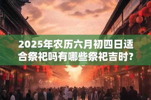 2025年农历六月初四日适合祭祀吗有哪些祭祀吉时？