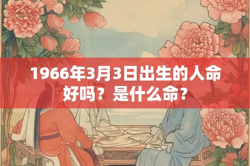 1966年3月3日出生的人命好吗？是什么命？