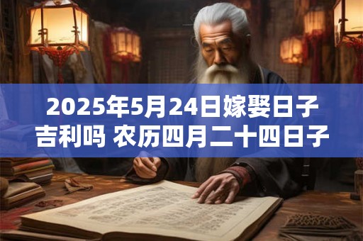 2025年5月24日嫁娶日子吉利吗 农历四月二十四日子分析
