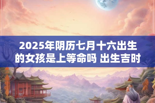 2025年阴历七月十六出生的女孩是上等命吗 出生吉时在几点 2025年阴历七月十六出生的女孩是上等命吗 出生吉时在几点