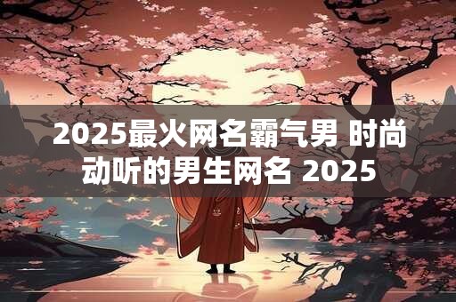 2025最火网名霸气男 时尚动听的男生网名 2025