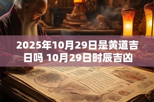 2025年10月29日是黄道吉日吗 10月29日时辰吉凶