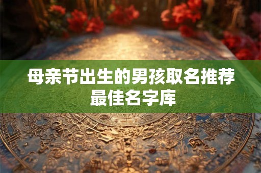 母亲节出生的男孩取名推荐 最佳名字库