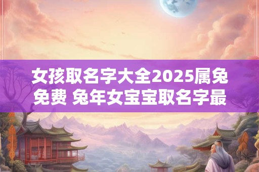 女孩取名字大全2025属兔免费 兔年女宝宝取名字最佳字