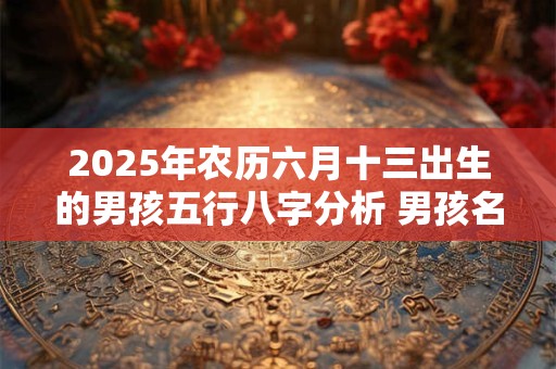 2025年农历六月十三出生的男孩五行八字分析 男孩名字分享