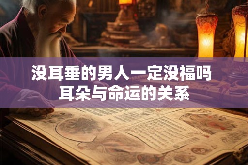 没耳垂的男人一定没福吗 耳朵与命运的关系
