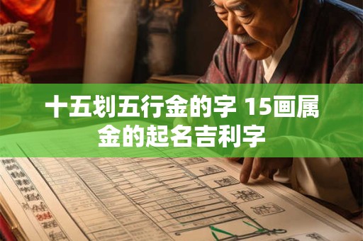 十五划五行金的字 15画属金的起名吉利字