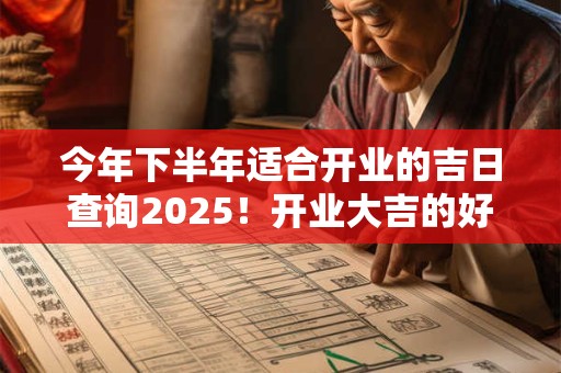 今年下半年适合开业的吉日查询2025！开业大吉的好日子