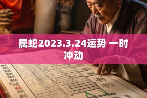属蛇2023.3.24运势 一时冲动