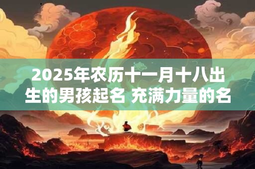 2026年农历十一月十八出生的男孩起名 充满力量的名字精选