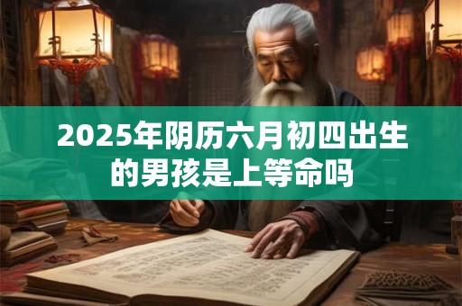 2025年阴历六月初四出生的男孩是上等命吗