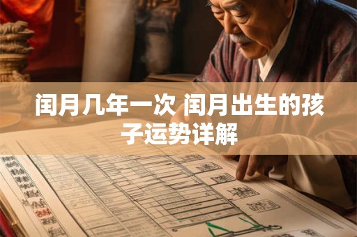 闰月几年一次 闰月出生的孩子运势详解