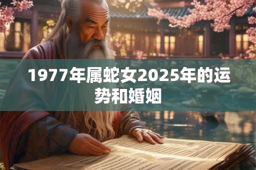 1977年属蛇女2025年的运势和婚姻