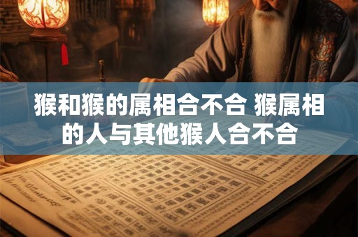 猴和猴的属相合不合 猴属相的人与其他猴人合不合
