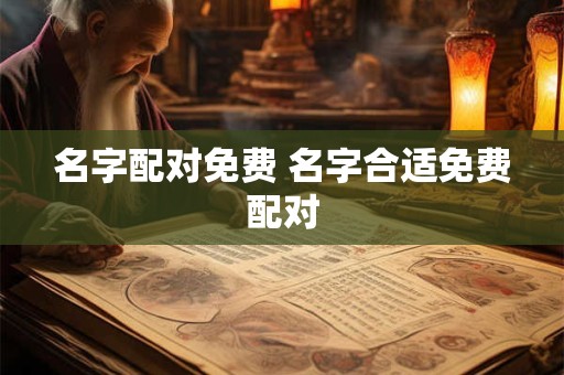 名字配对免费 名字合适免费配对