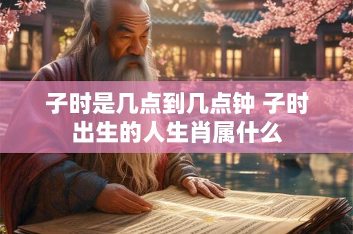 子时是几点到几点钟 子时出生的人生肖属什么