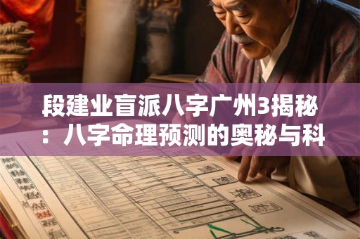 段建业盲派八字广州3揭秘：八字命理预测的奥秘与科学！