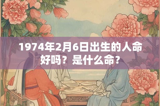 1974年2月6日出生的人命好吗？是什么命？