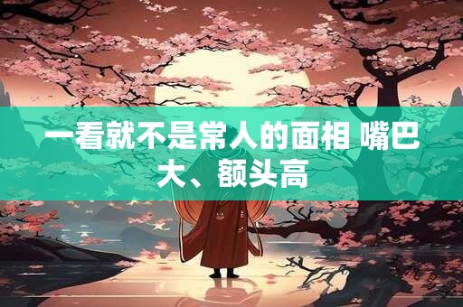 一看就不是常人的面相 嘴巴大、额头高
