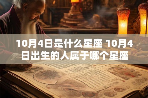 10月4日是什么星座 10月4日出生的人属于哪个星座