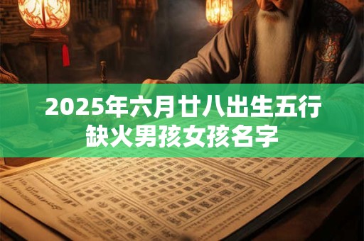 2025年六月廿八出生五行缺火男孩女孩名字