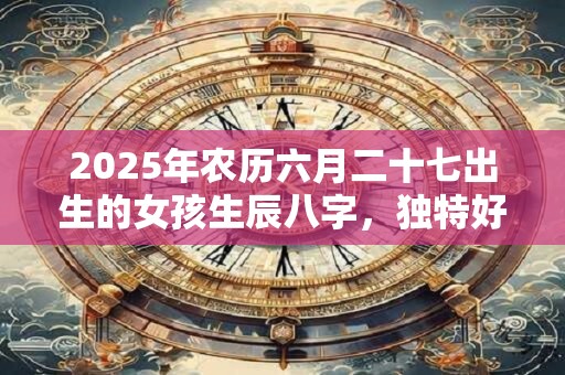 2025年农历六月二十七出生的女孩生辰八字，独特好听的女生名字