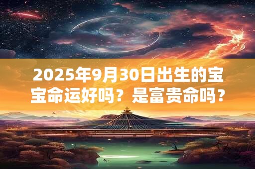 2025年9月30日出生的宝宝命运好吗？是富贵命吗？
