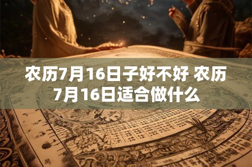 农历7月16日子好不好 农历7月16日适合做什么
